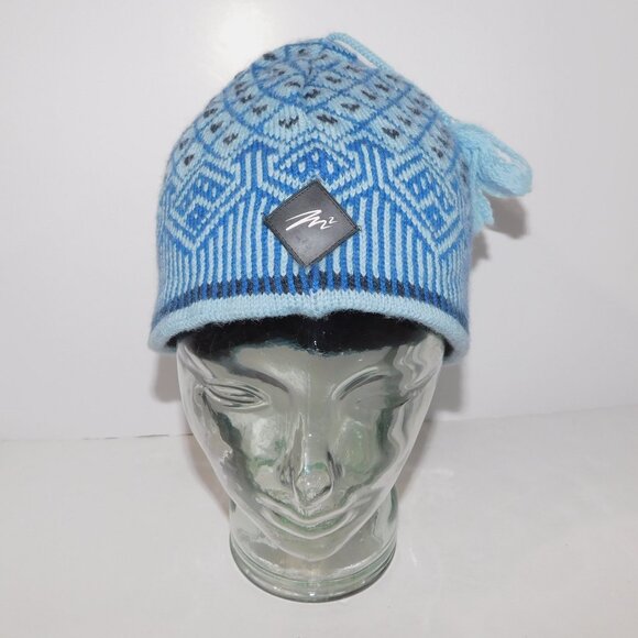 VTG Merkley Headgear M2 Blue Black Unisex Adult Wool Winter Skiing Hat Toque - Picture 2 of 8